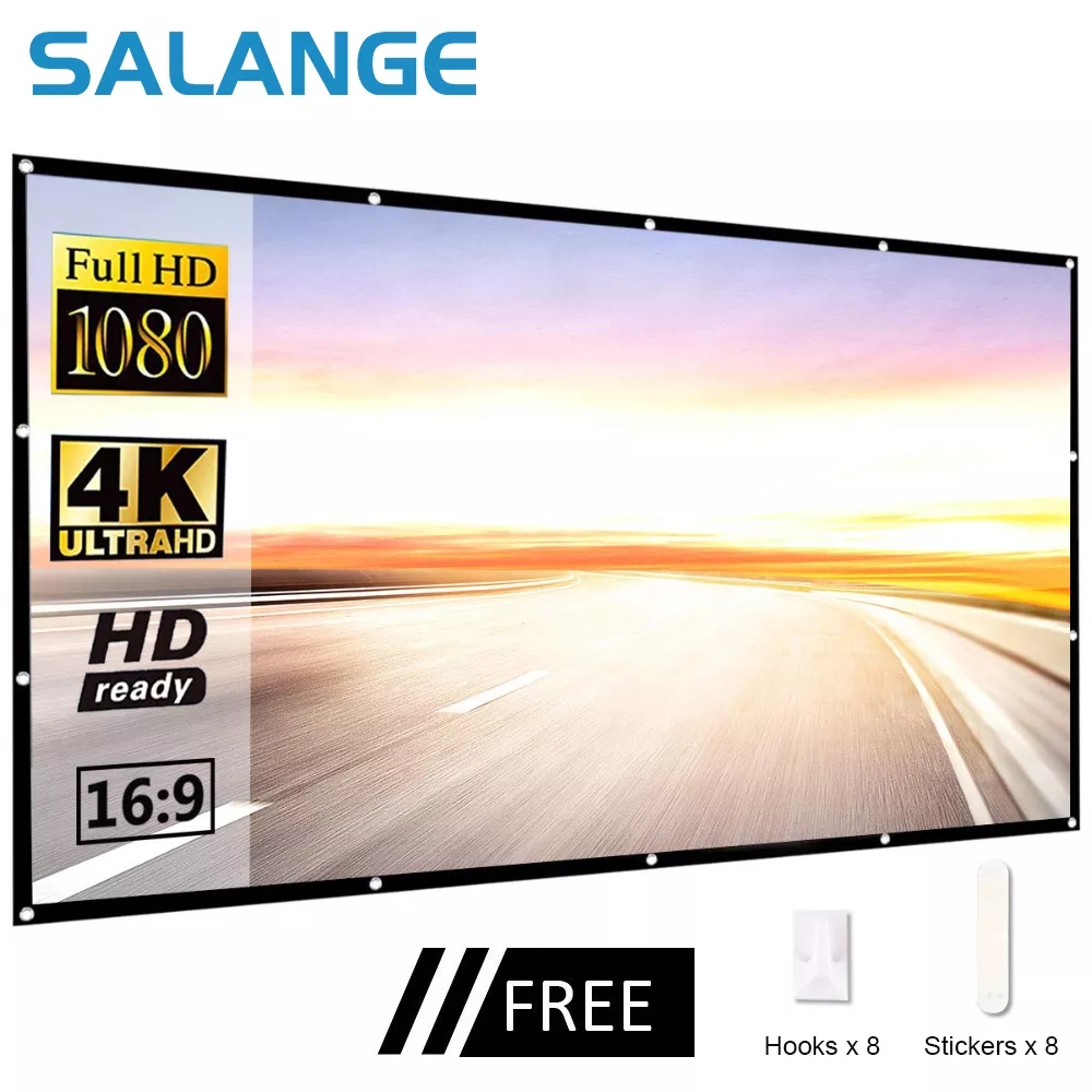 Home Cinema Blanc - Salange Projection Screen Portable Projector screen