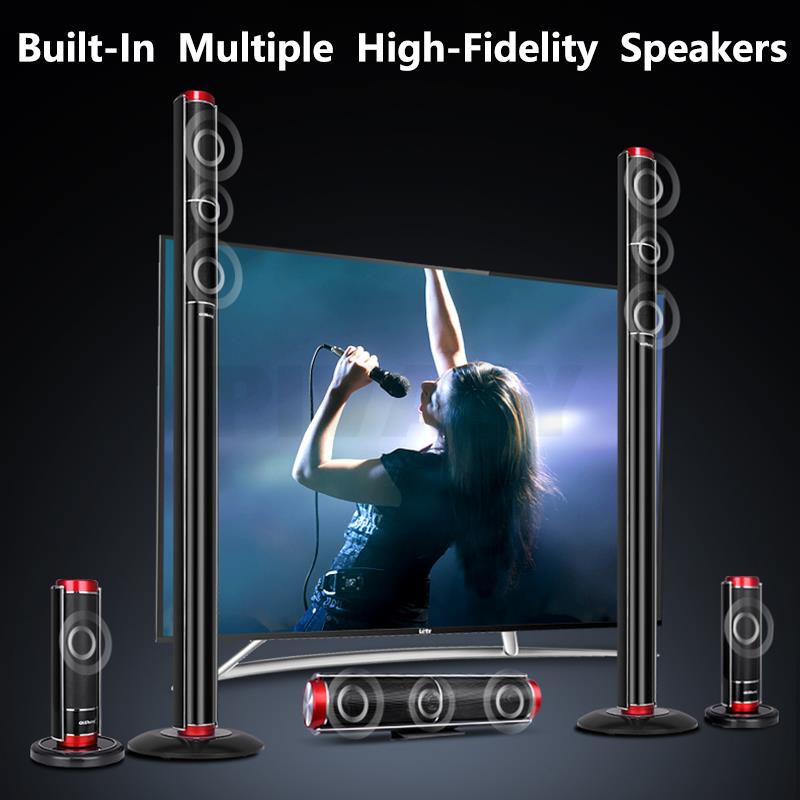 Home Cinema With Wireless Rear Speakers - 5.1 Wooden Home PC Theater Audio