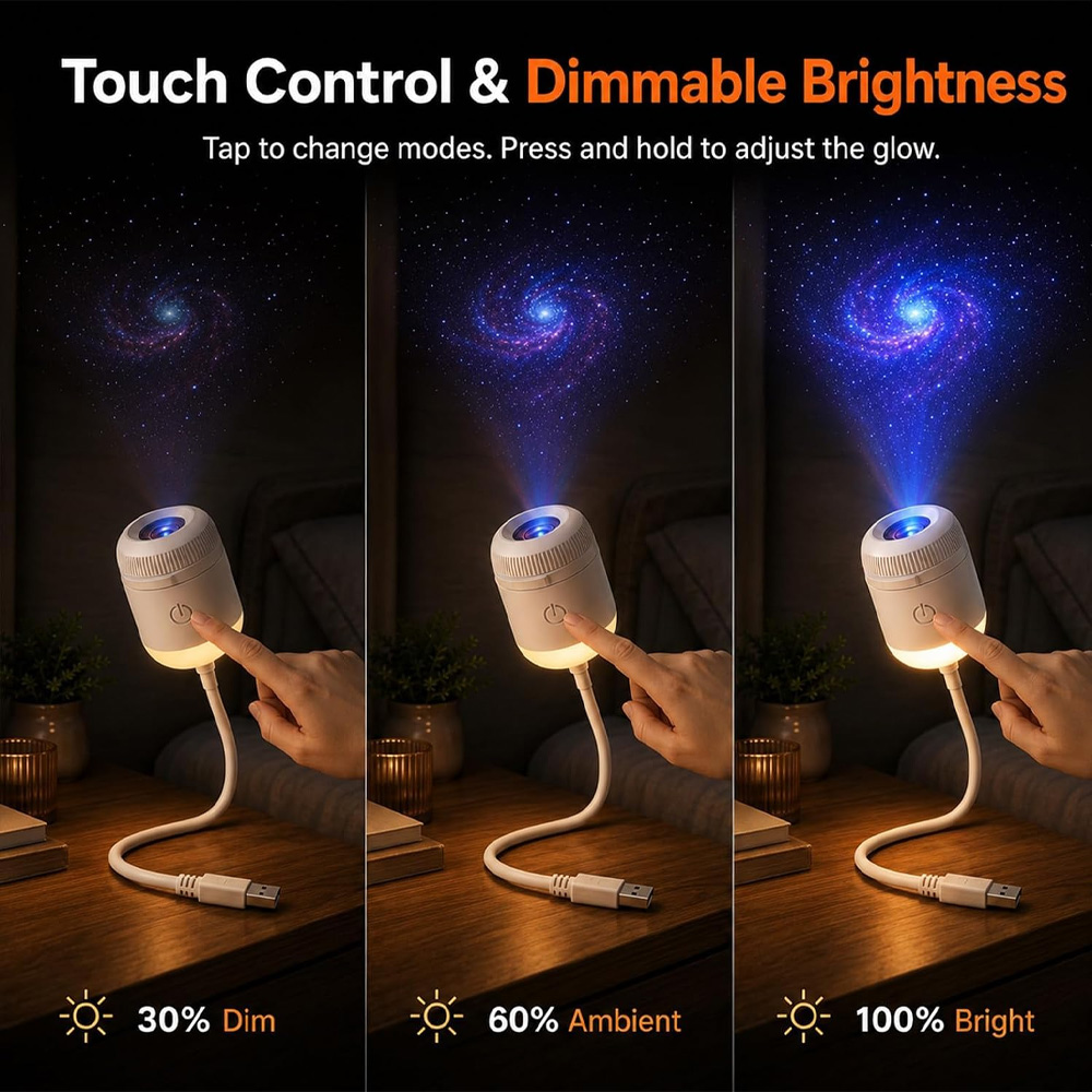 Home Cinema Led Projector - 24 Slides Rotatable Galaxy Starry Sky