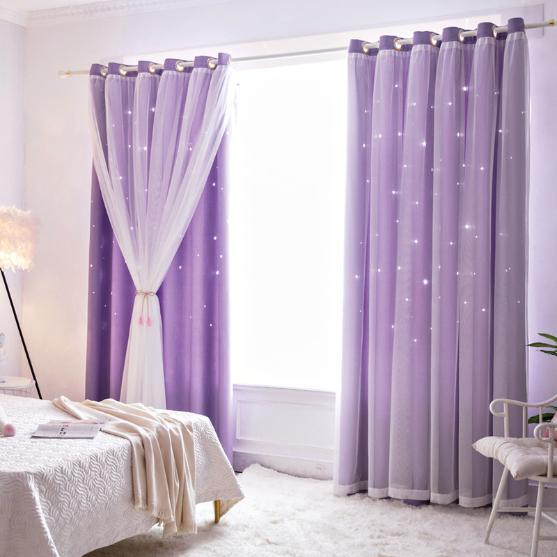 Blackout Curtain Thick - Free Customization Kids Curtain Hollow-Out Stars