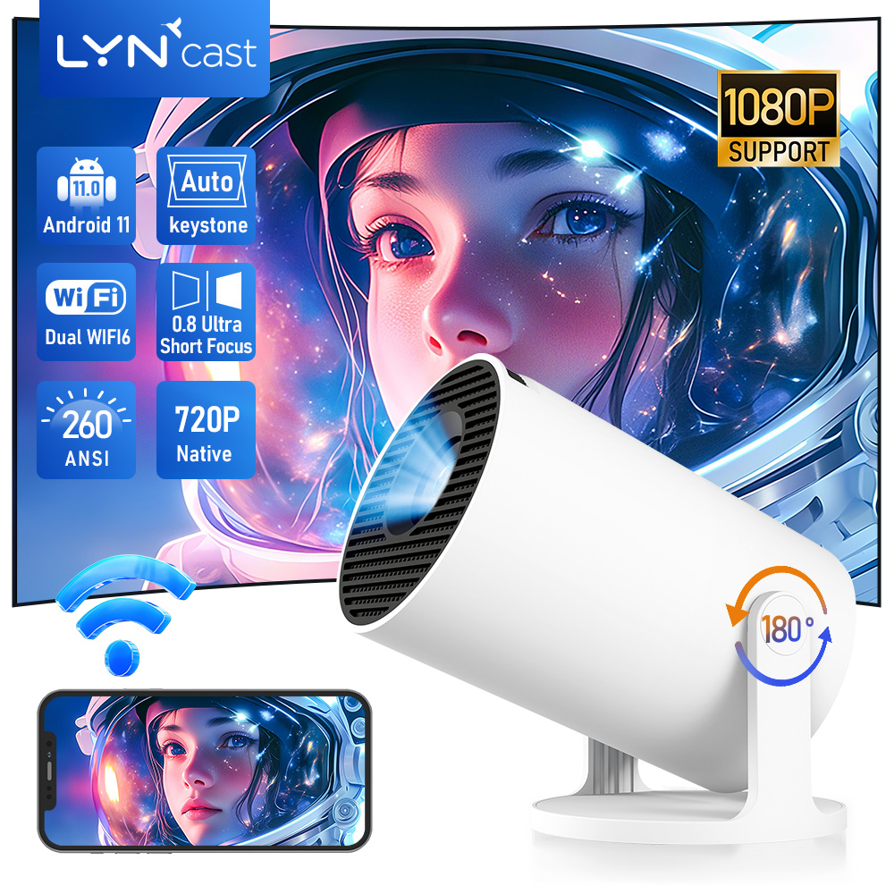 Home Cinema Entertainment - LynCast Projector X1BQ 4K Android 11