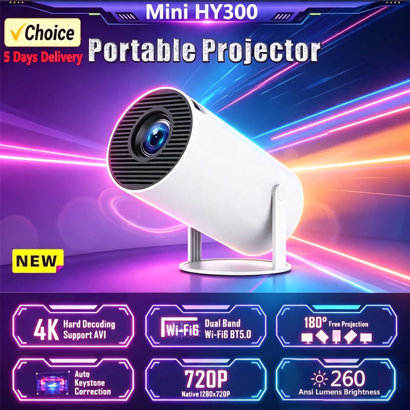 Home Cinema Mini - New Mini HY300 Projector 4K Android
