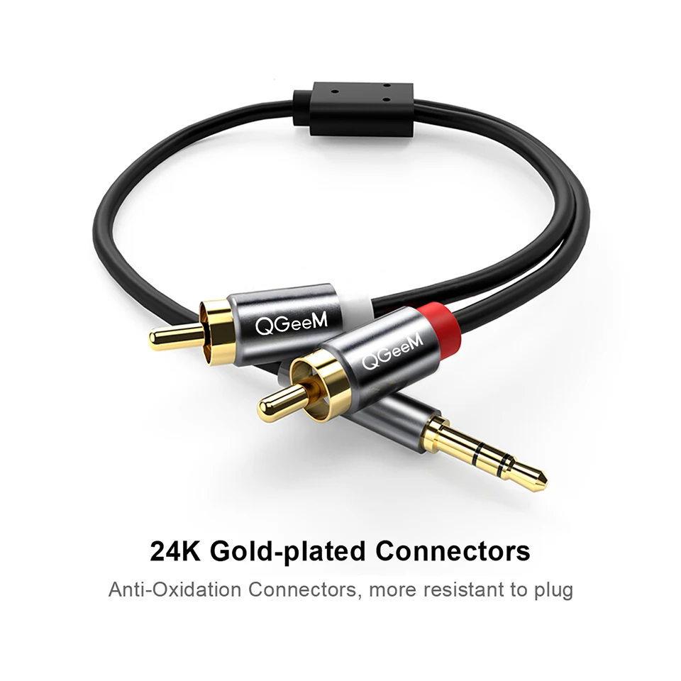 QGeeM RCA Cable 2RCA to 3.5 Au - огляд і ціна Home Cinema Subwoofer