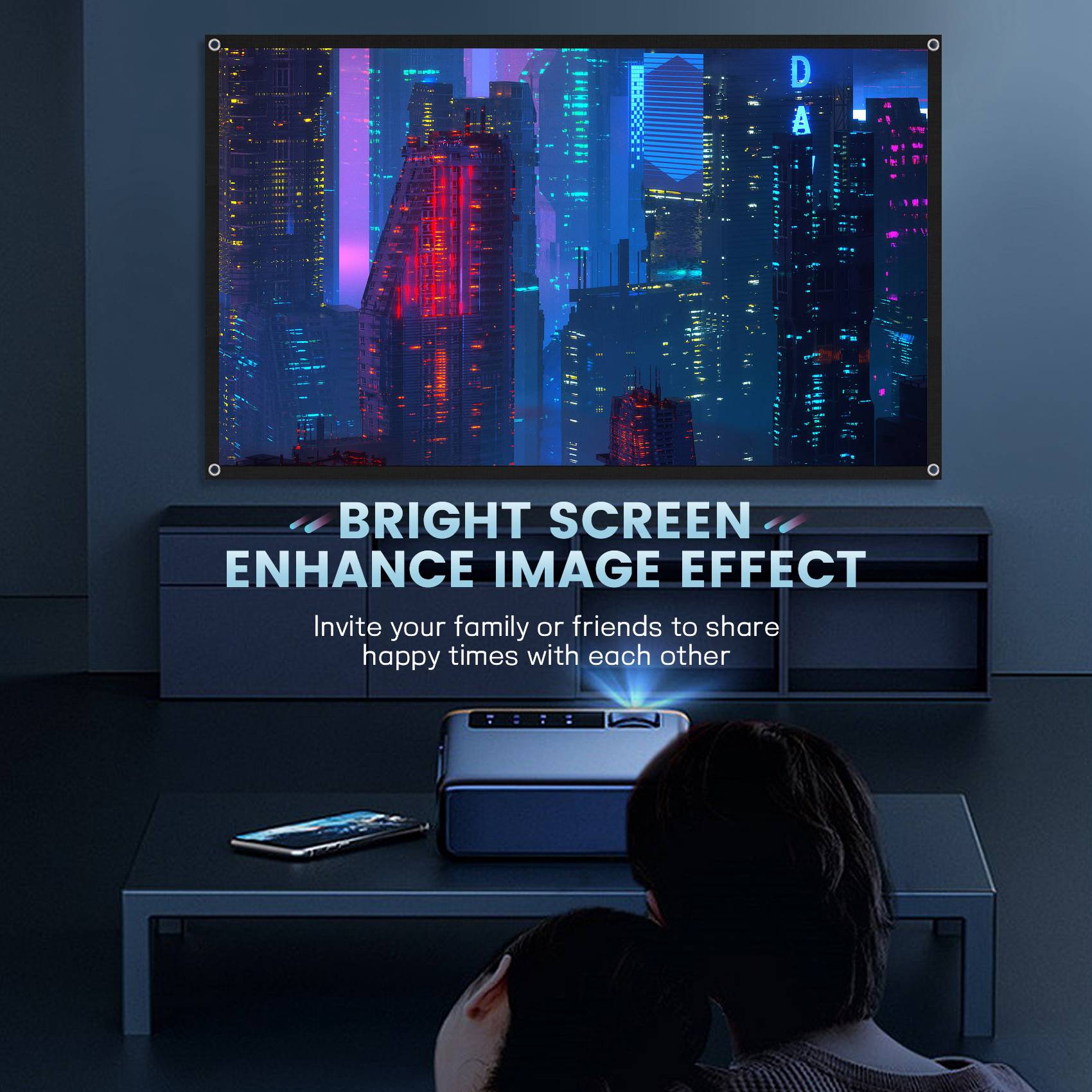 ABKM Portable Projector Screen - огляд і ціна Home Cinema Blanc