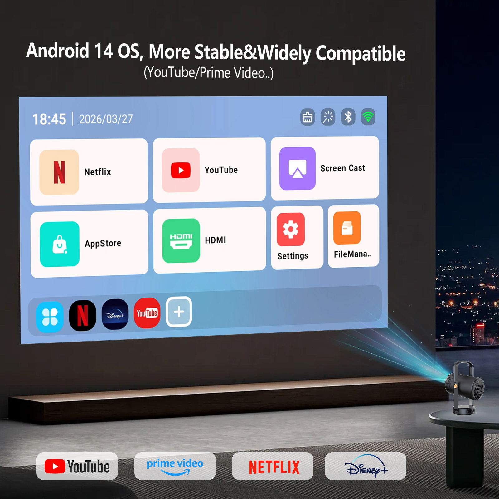 2026 New Smart Portable Projec - огляд і ціна Home Cinema Entertainment