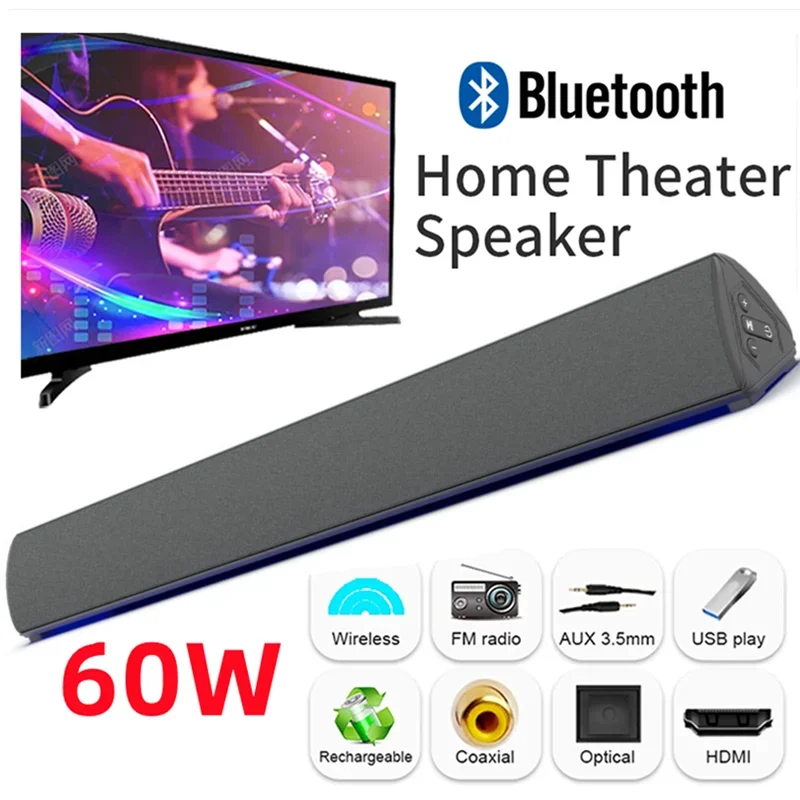 60W Wireless TV PC Soundbar Bl - огляд і ціна Home Cinema With Wireless Rear Speakers