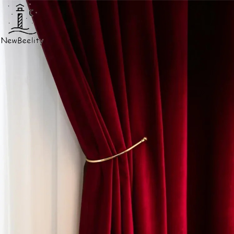 Nordic Modern Burgundy Red Lux - огляд і ціна Blackout Curtain Thick