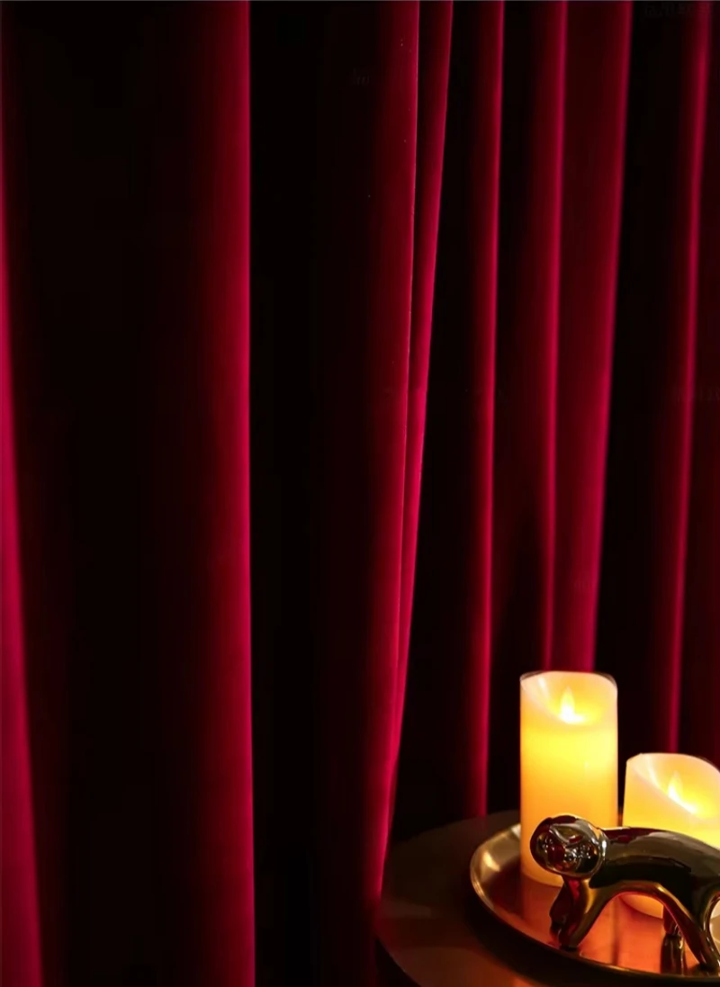 Nordic Modern Burgundy Red Lux - огляд і ціна Blackout Curtain Thick