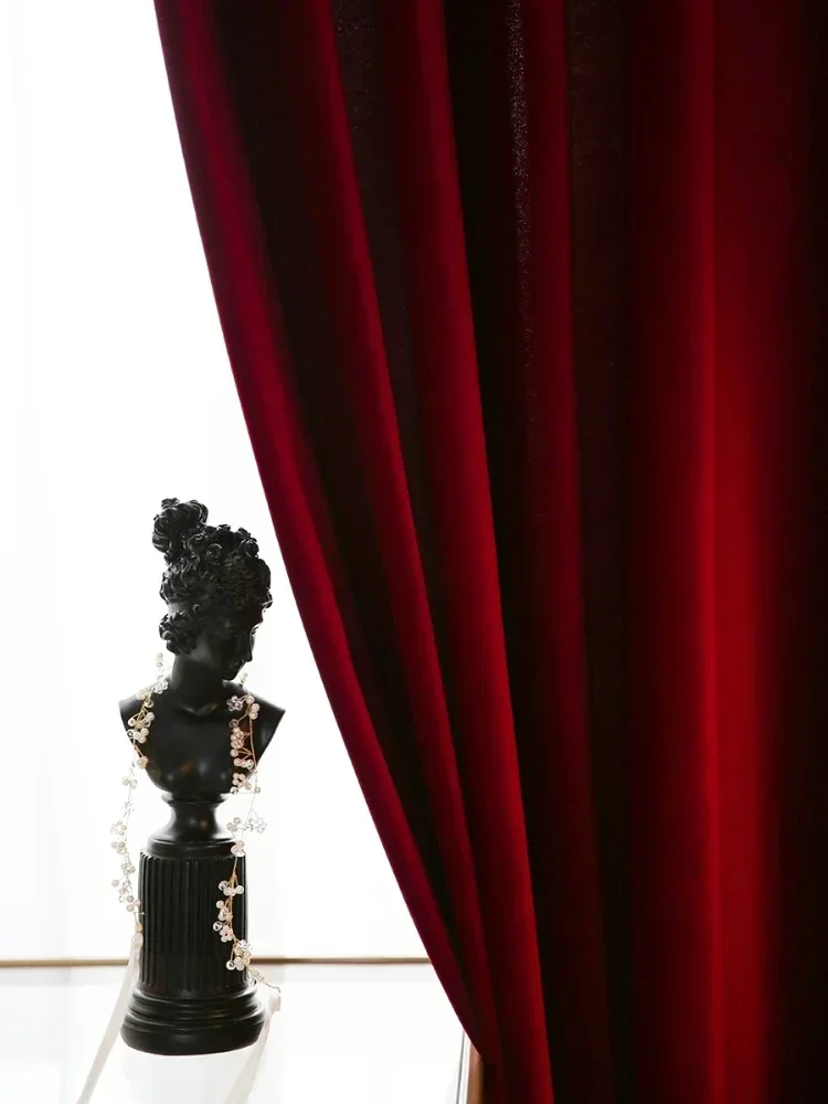 Nordic Modern Burgundy Red Lux - огляд і ціна Blackout Curtain Thick