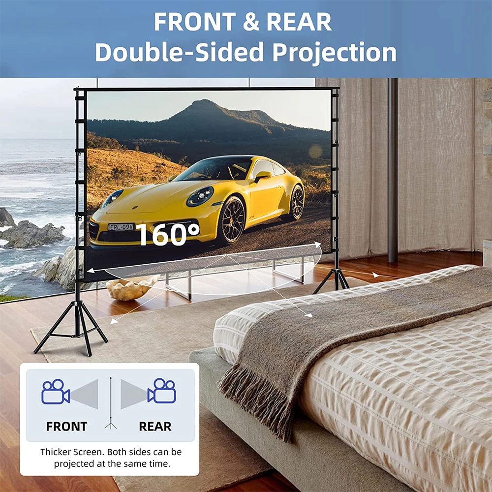 LEJIADA Projector Screen With  - огляд і ціна Home Cinema Blanc