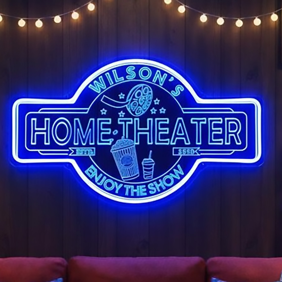 Custom Home Theater Neon Sign  - огляд і ціна Home Cinema Wall