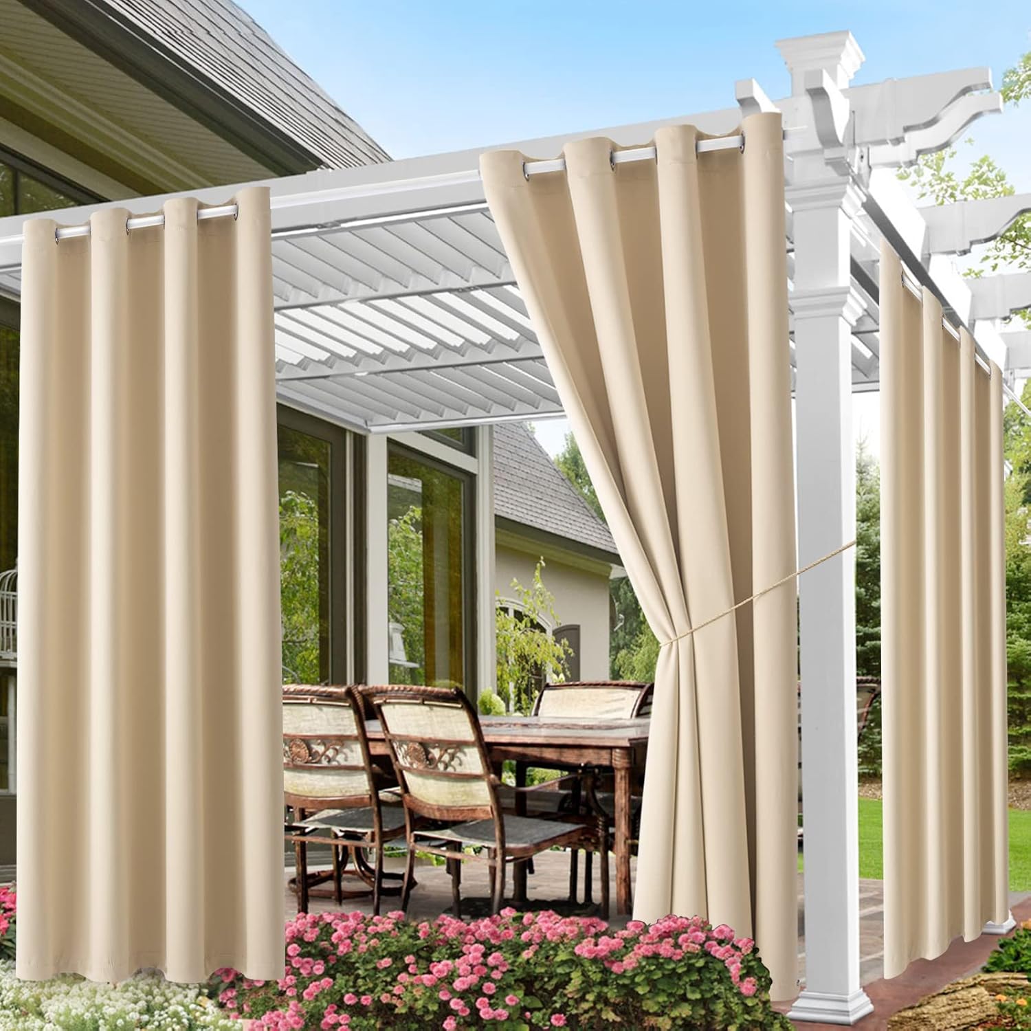 HOME Outdoor Curtains for Pati - огляд і ціна Blackout Curtain Thick