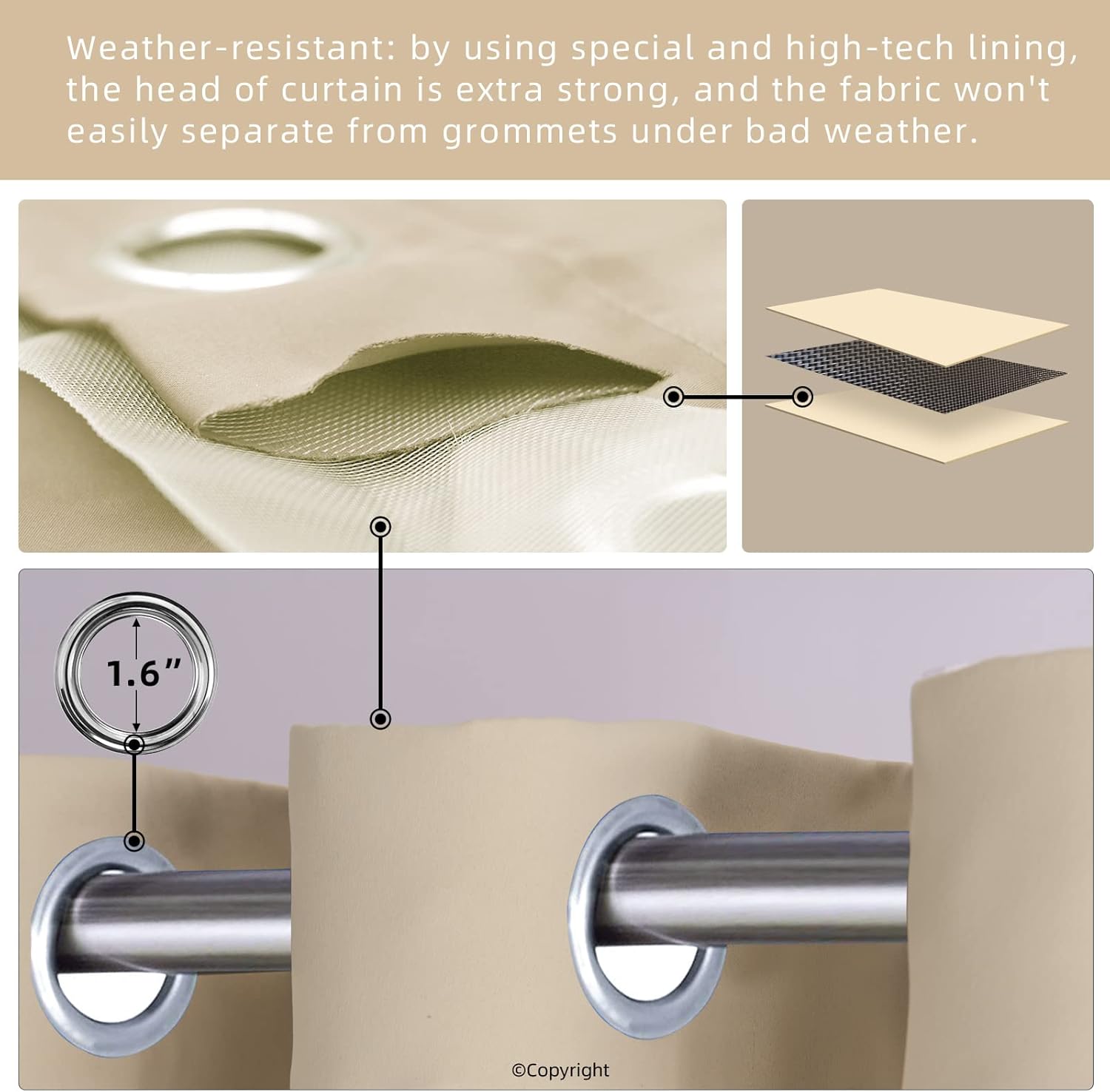 HOME Outdoor Curtains for Pati - огляд і ціна Blackout Curtain Thick