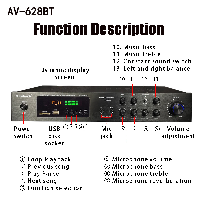 110/220V 2000W Bluetooth Power - огляд і ціна Home Cinema Subwoofer