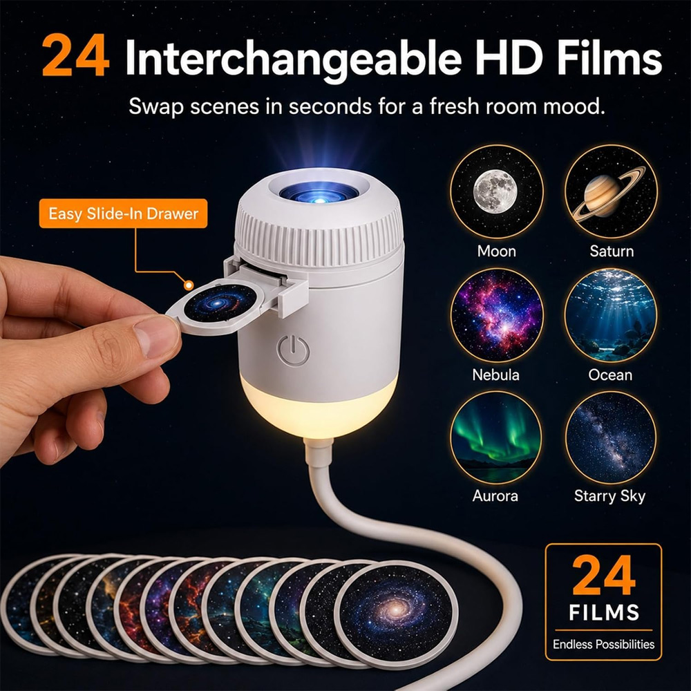 24 Slides Rotatable Galaxy Sta - огляд і ціна Home Cinema Led Projector