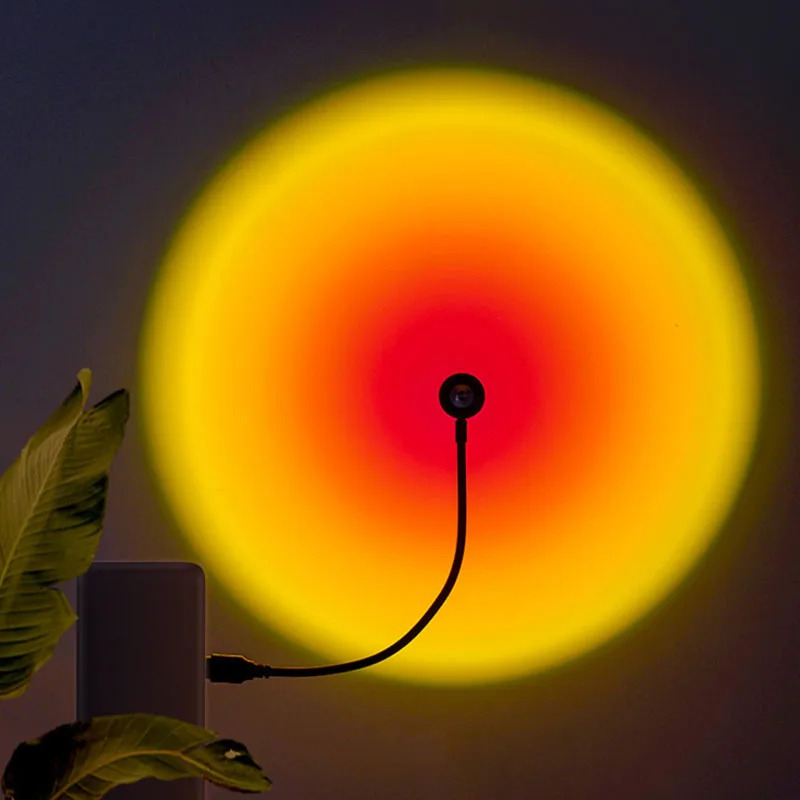 1-4pcs Sunset Lamp LED Rainbow - огляд і ціна Home Cinema Led Projector