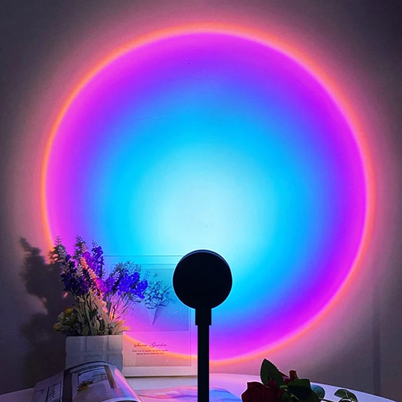 1-4pcs Sunset Lamp LED Rainbow - огляд і ціна Home Cinema Led Projector