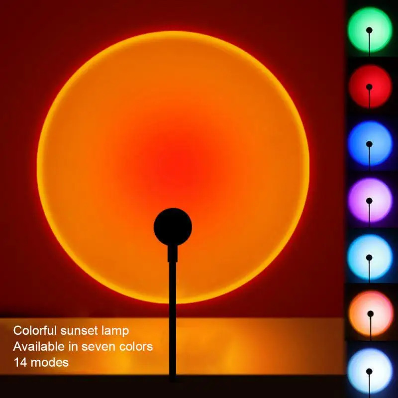 1-4pcs Sunset Lamp LED Rainbow - огляд і ціна Home Cinema Led Projector