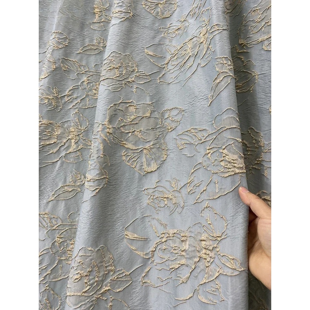 Blue Relief Rose Jacquard Blac - огляд і ціна Blackout Curtain Thick