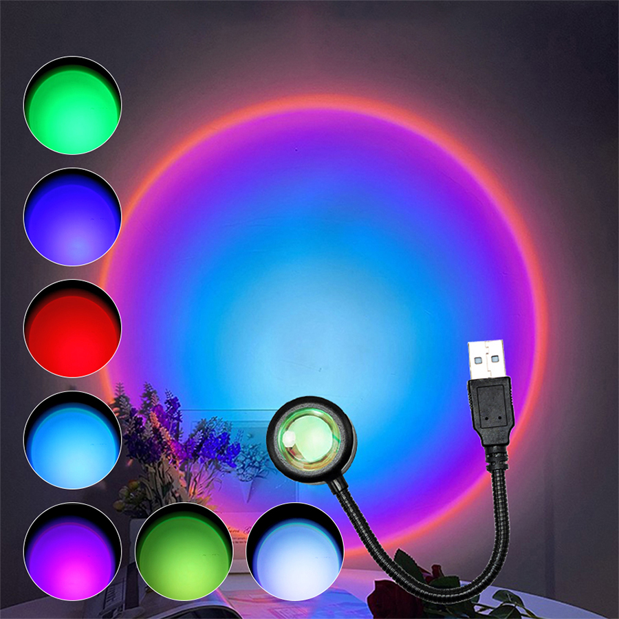 USB LED Sunset Lamp Projector  - огляд і ціна Home Cinema Led Projector