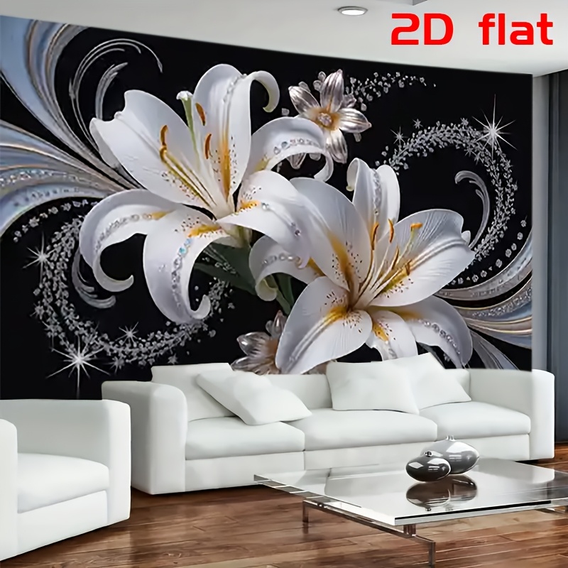 Luxurious White Lilies Floral  - огляд і ціна Home Cinema Wall