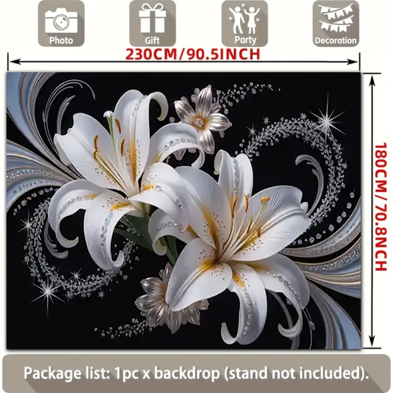 Luxurious White Lilies Floral  - огляд і ціна Home Cinema Wall