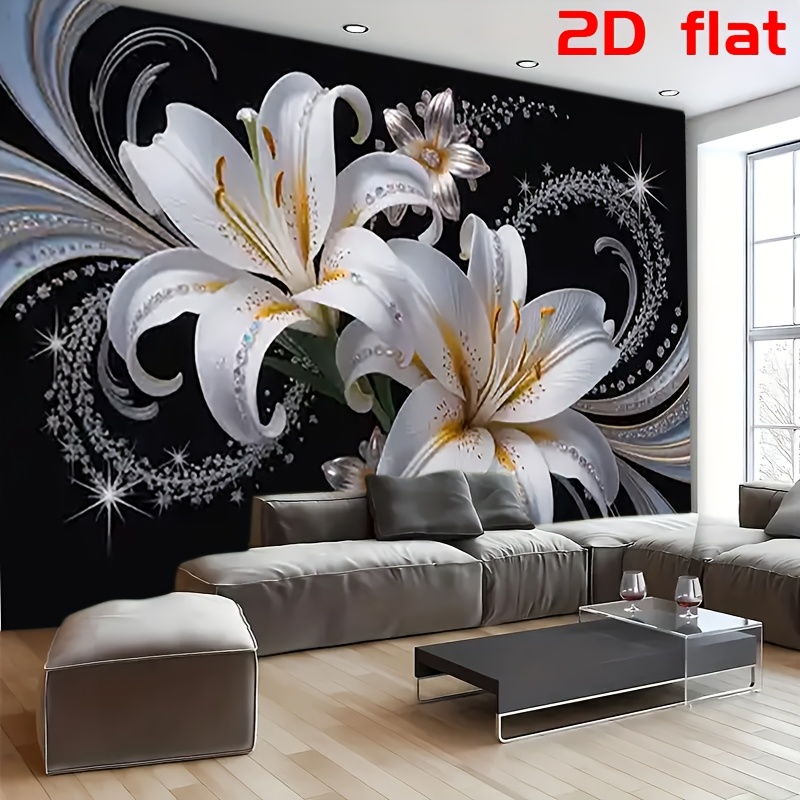 Luxurious White Lilies Floral  - огляд і ціна Home Cinema Wall