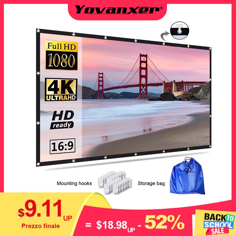 Yovanxer Portable Screen for P - огляд і ціна Home Cinema Blanc