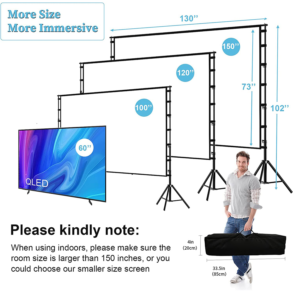 VEIDADZ Projector Screen With  - огляд і ціна Home Cinema Blanc