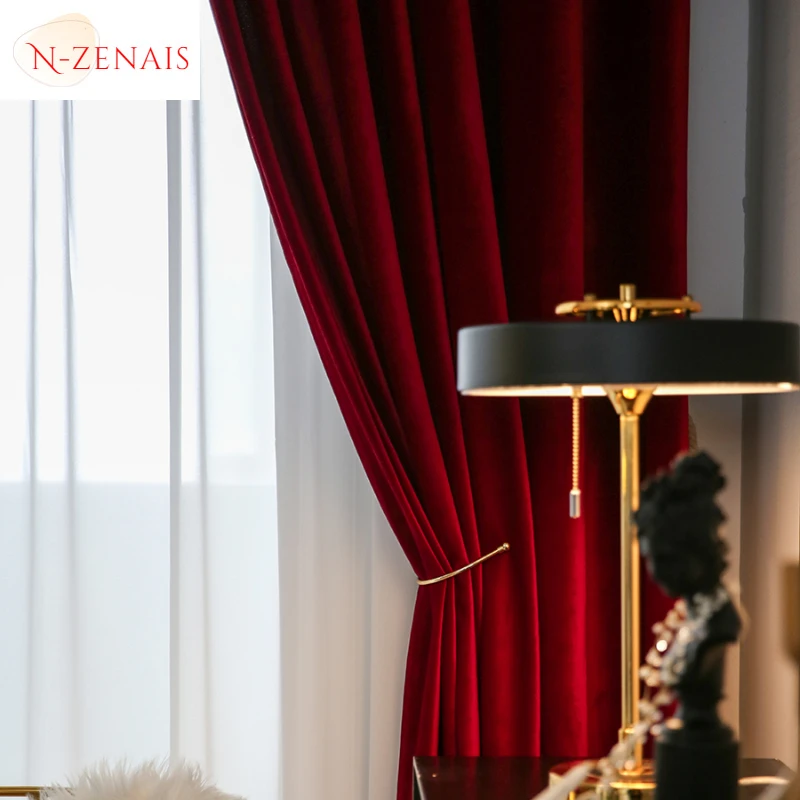 Modern  Luxury Nordic Burgundy - огляд і ціна Blackout Curtain Thick