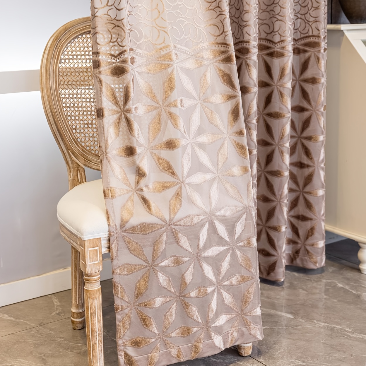 1PC Luxury European Geometric  - огляд і ціна Blackout Curtain Thick