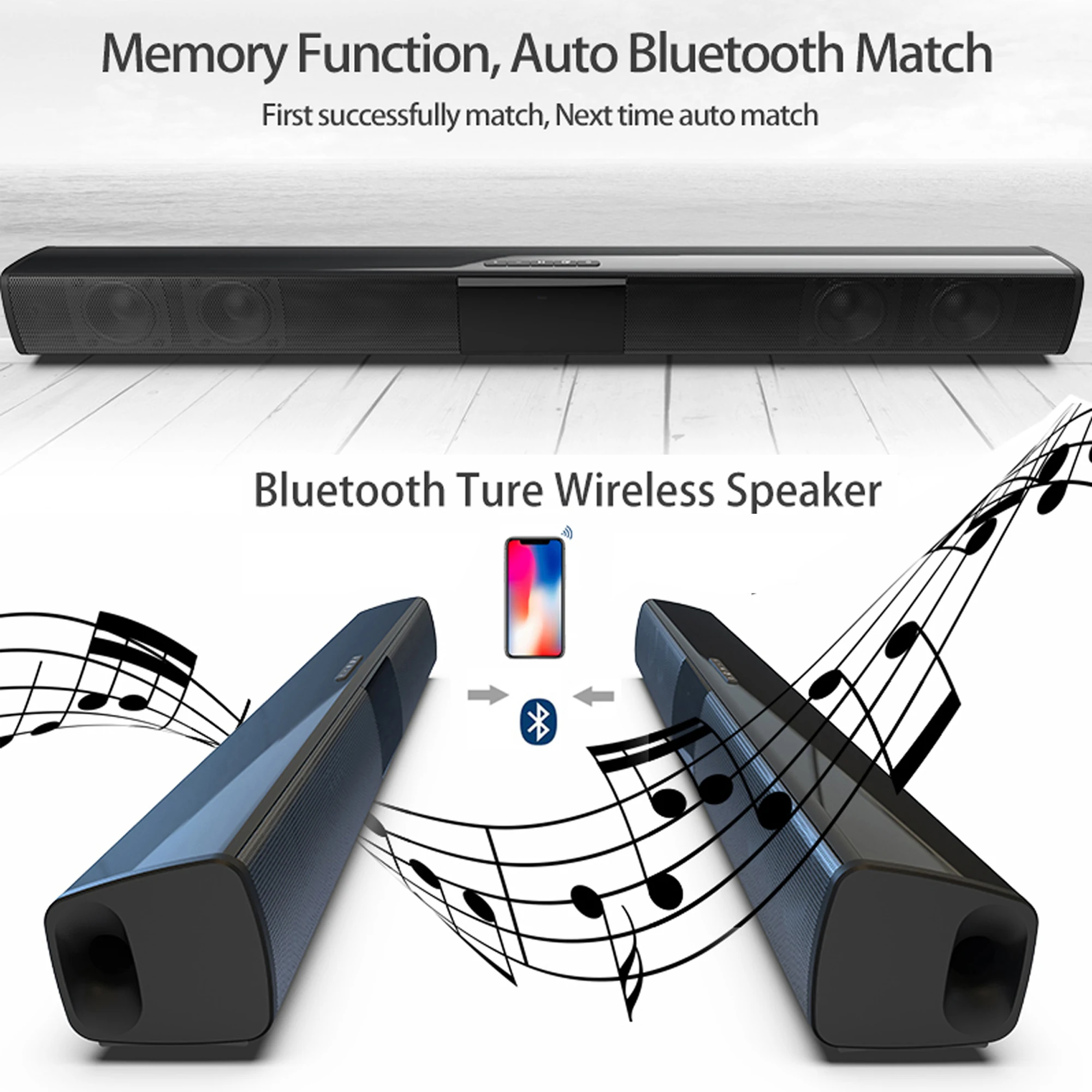 40W High Power Soundbar for TV - огляд і ціна Home Cinema With Wireless Rear Speakers