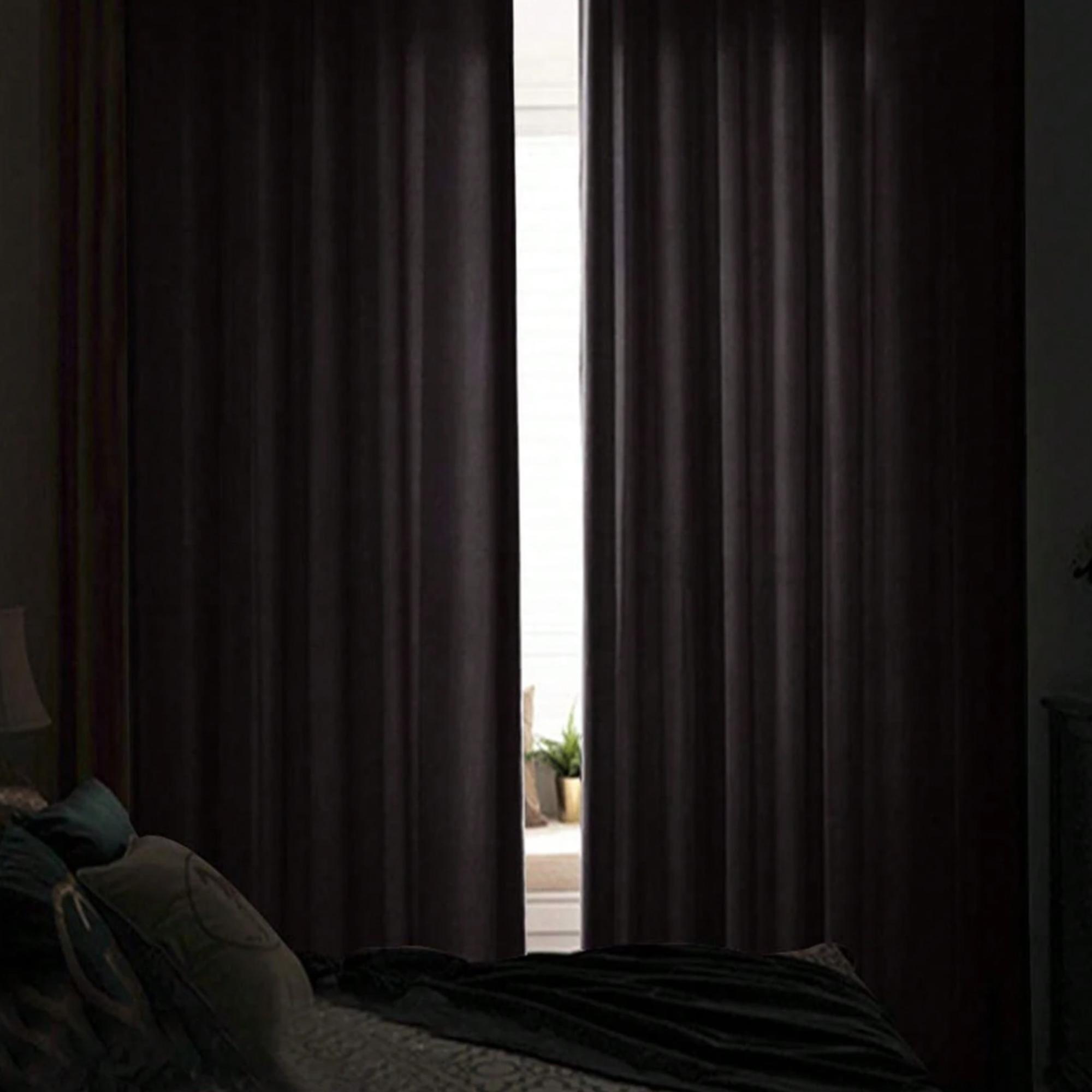 1pc Black Velvet Blackout Curt - огляд і ціна Blackout Curtain Thick