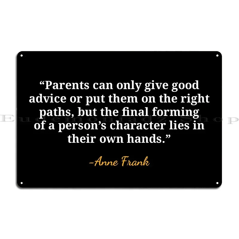 Anne Frank Quote Metal Plaque  - огляд і ціна Home Cinema Quotes