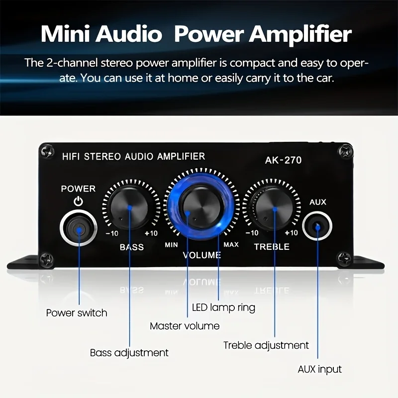 AK-270 400W Mini Power Amplifi - огляд і ціна Home Cinema Mini