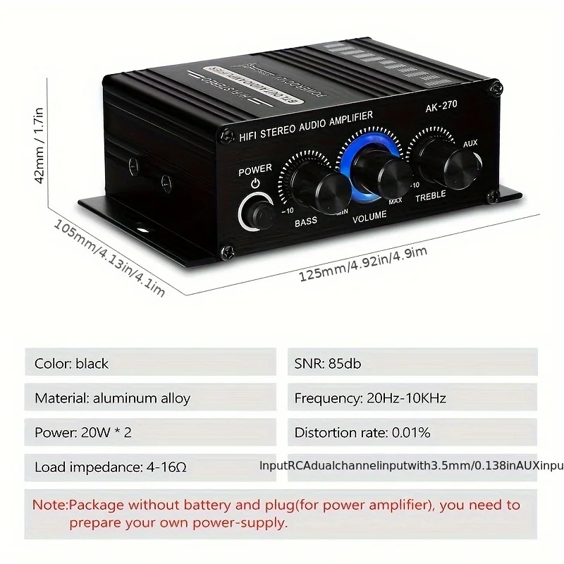 AK-270 400W Mini Power Amplifi - огляд і ціна Home Cinema Mini