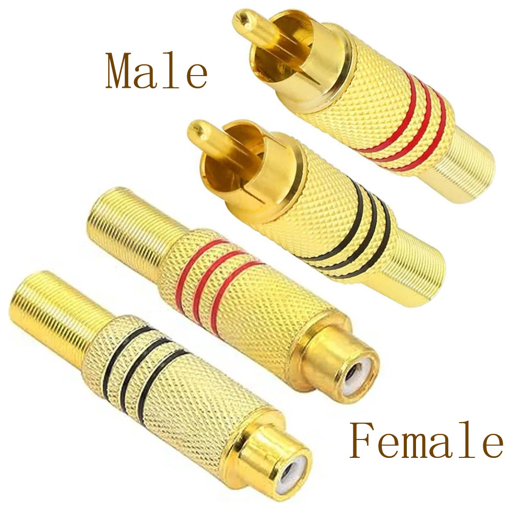 4PCS RCA Plug Gold Plated Sold - огляд і ціна Home Cinema Audio System