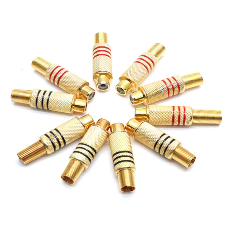 4PCS RCA Plug Gold Plated Sold - огляд і ціна Home Cinema Audio System