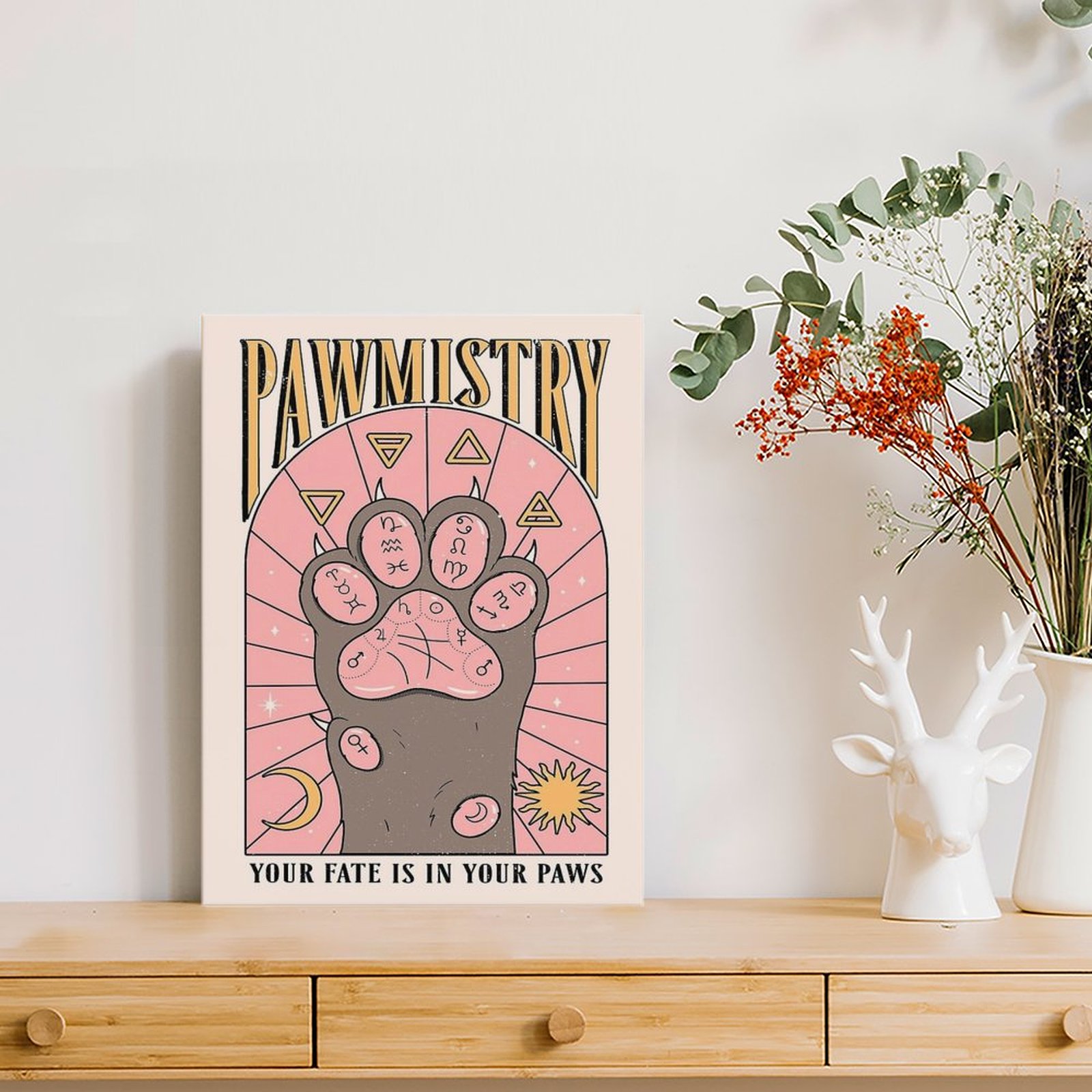Pawmistry Canvas Painting Post - огляд і ціна Home Cinema Wall