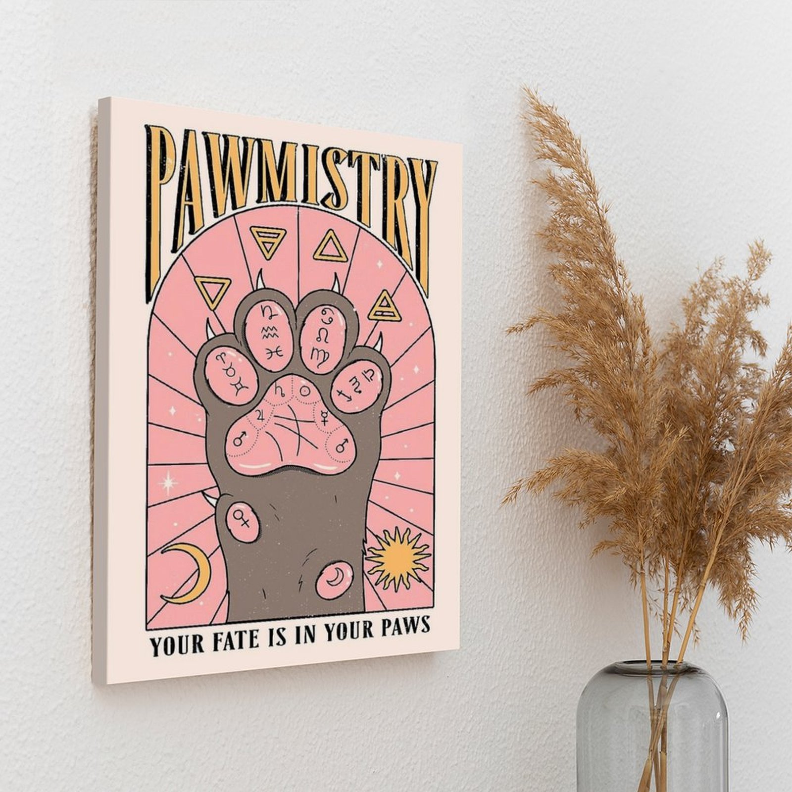 Pawmistry Canvas Painting Post - огляд і ціна Home Cinema Wall
