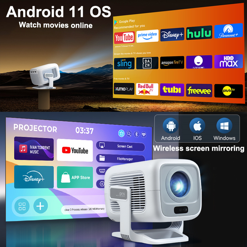 HUAWEISHI 4K Projector Android - огляд і ціна Home Cinema Entertainment