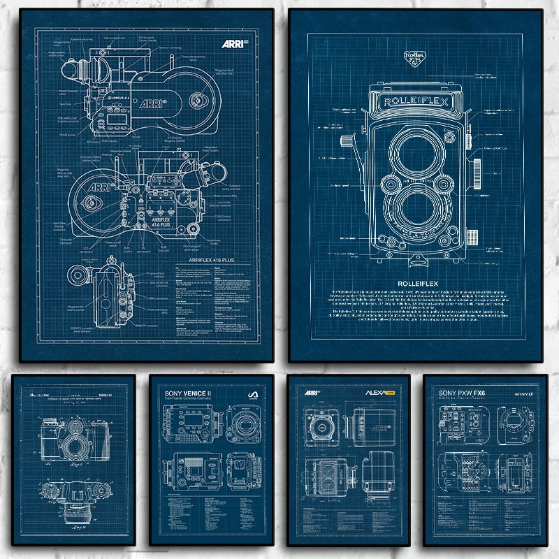 Vintage Leica Camera Blueprint - огляд і ціна Home Cinema Wall